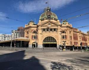 Covid Isolation in Melbourne - Flinders Street Train Station